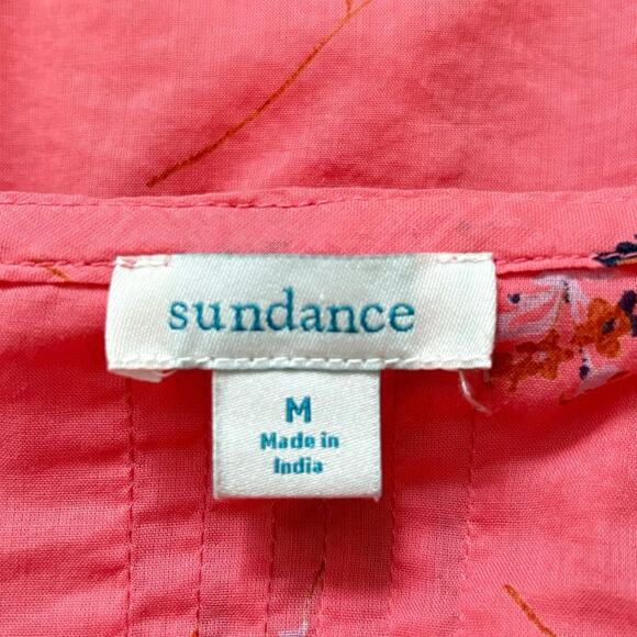 Sundance Floral Beatrice Ruffled Lace Boho Top Coral/Pink Size Medium ￼ - Picture 6 of 7